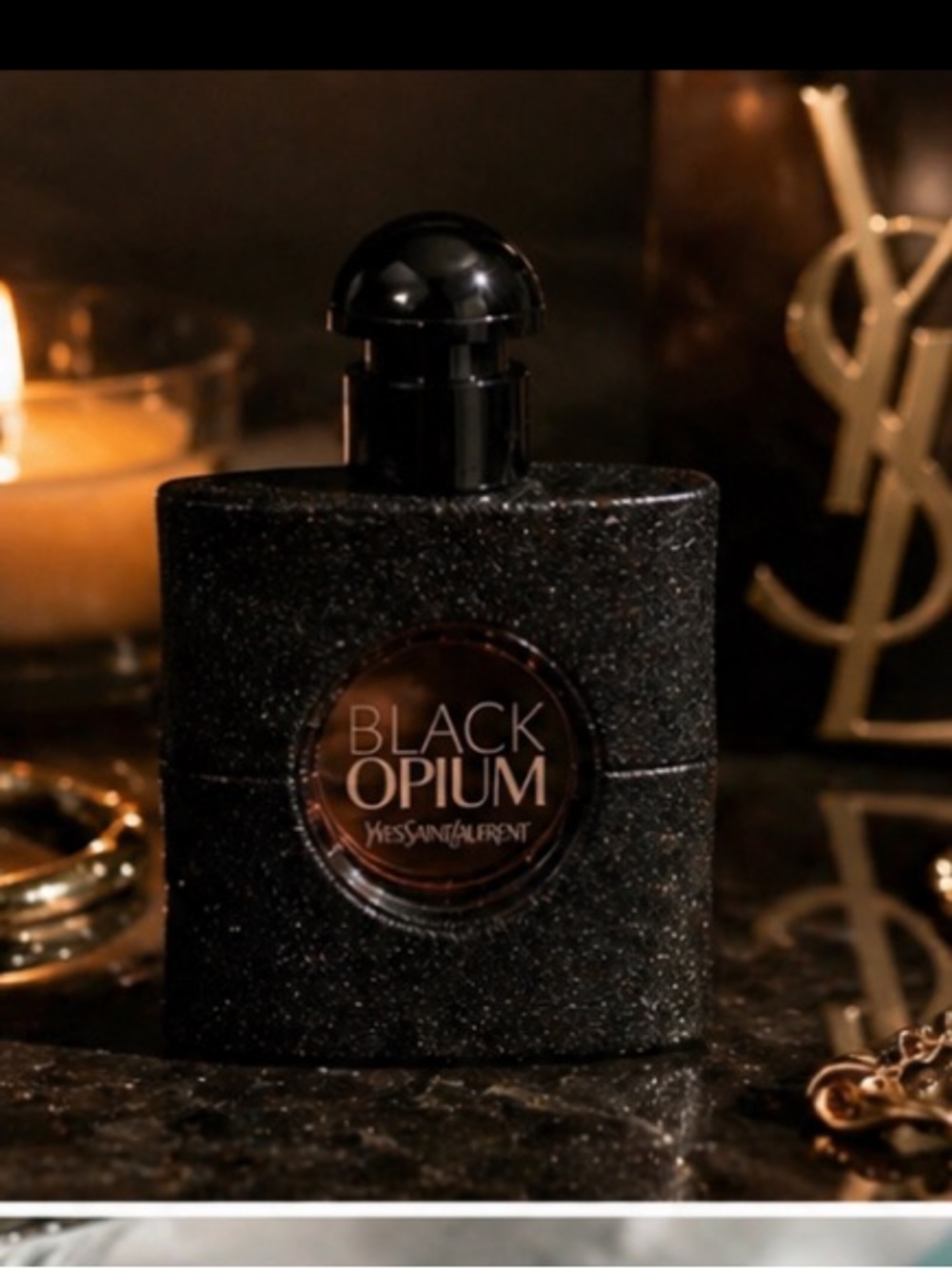 YSL Black Opium Mini Bottle in Black and Gold